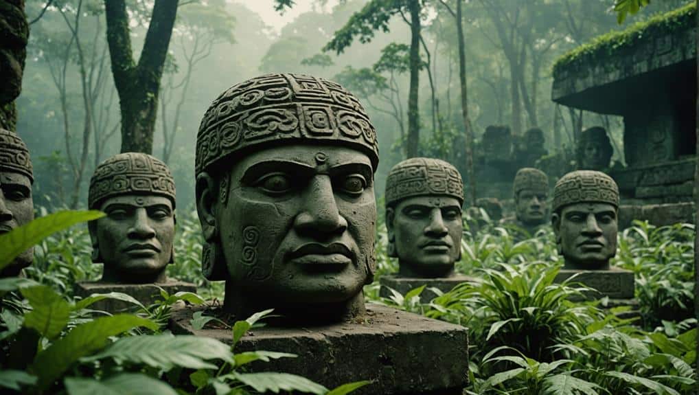 ancient olmec stone heads