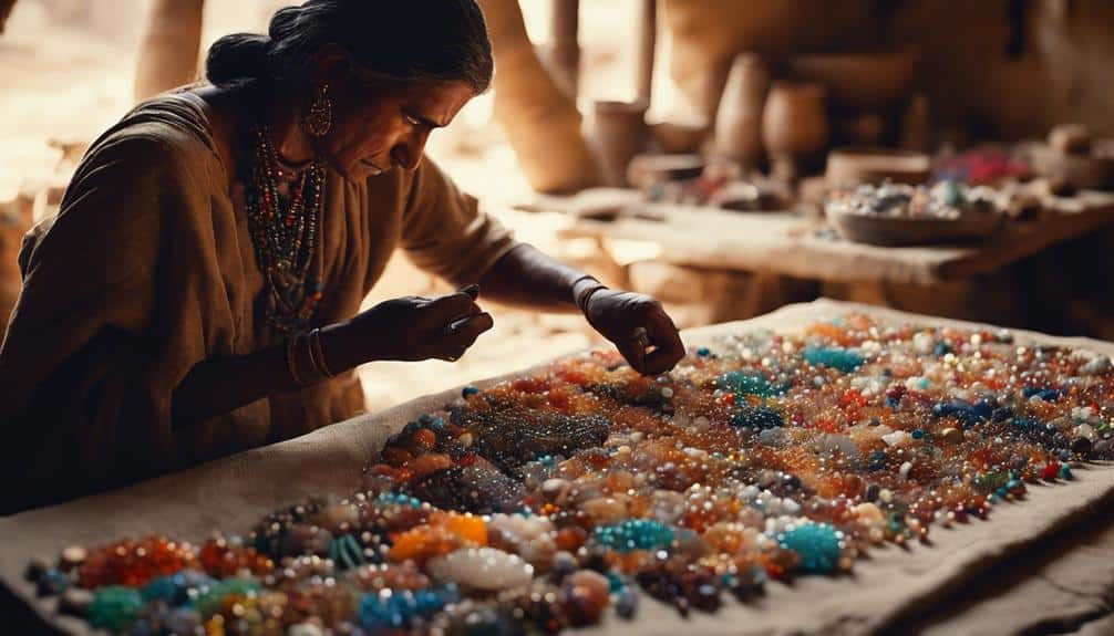 crafting intricate glass beads